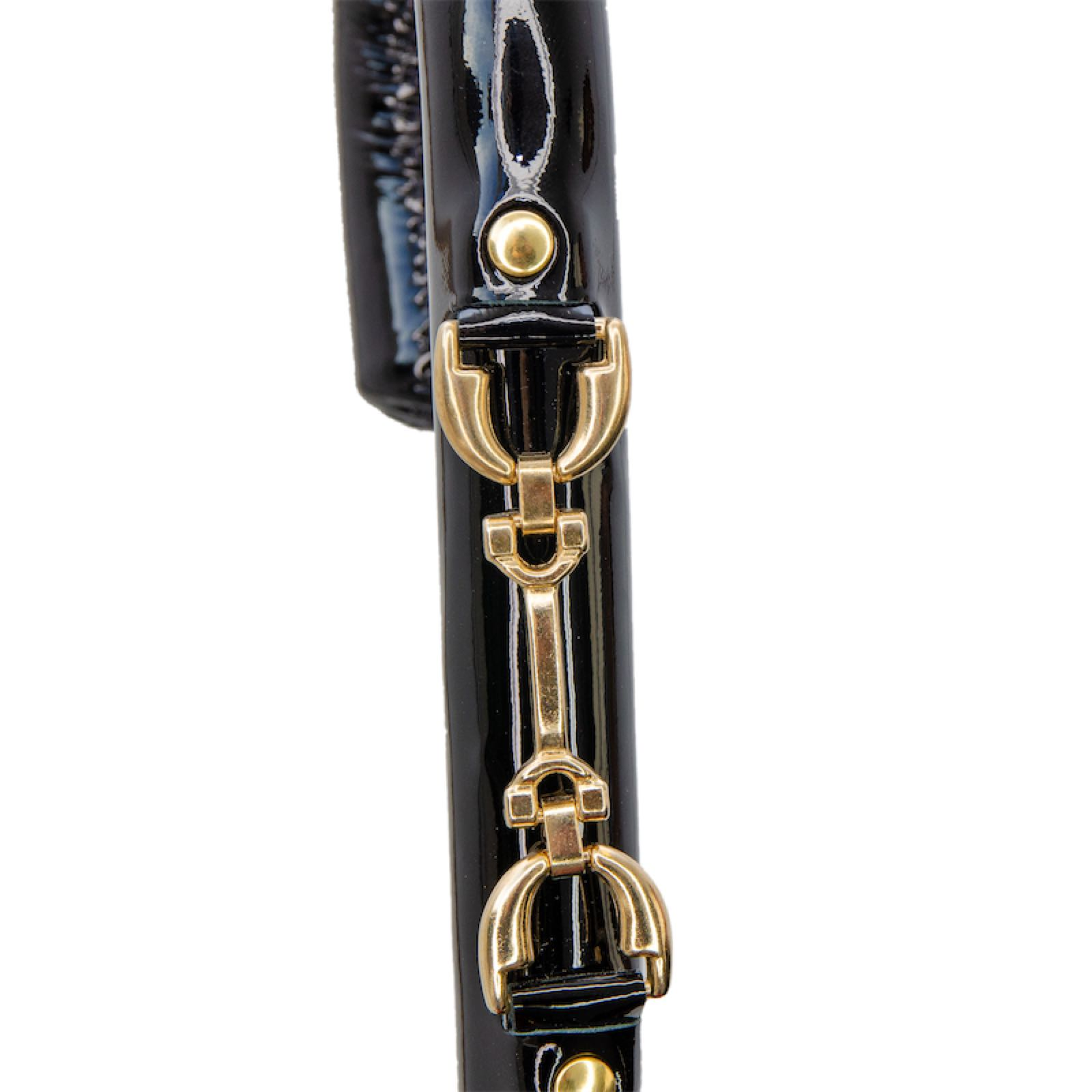 Red Umbrella - Handmade Italian Bridles Print With Leather Stirrup Handle