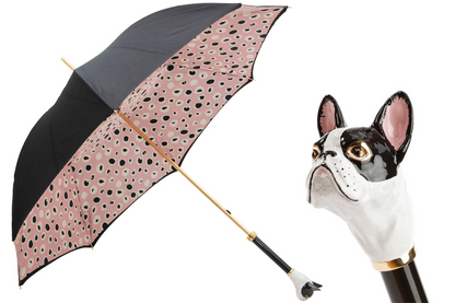 French Bulldog Umbrella – Luxury Rain Umbrella With Enameled Brass Handle