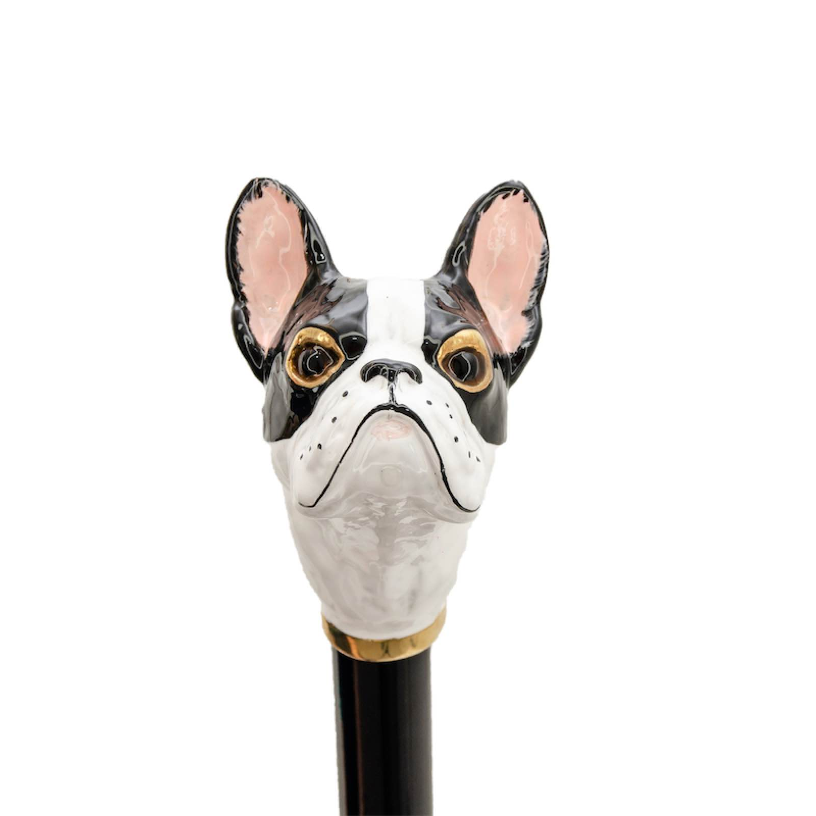 French Bulldog Umbrella – Luxury Rain Umbrella With Enameled Brass Handle