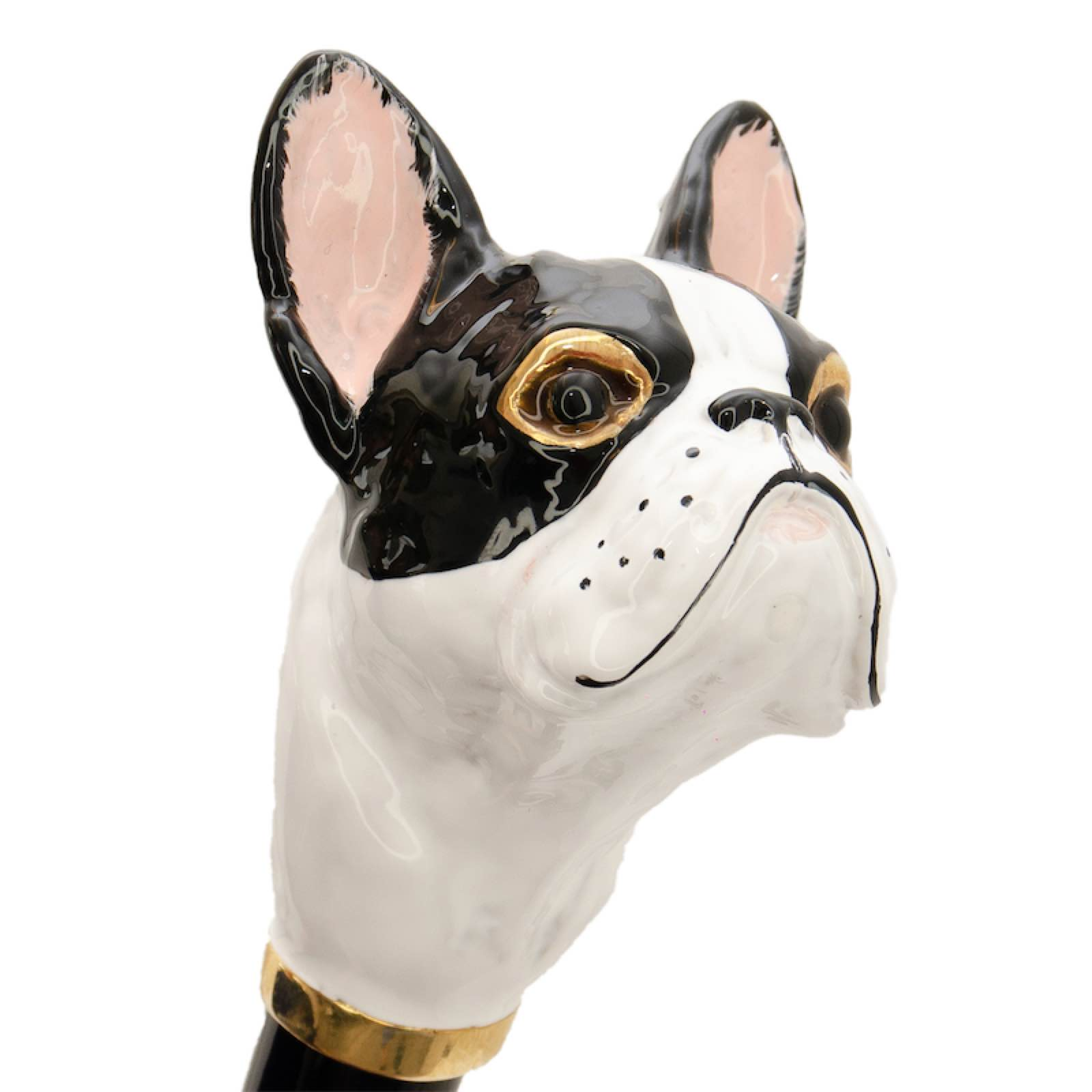 French Bulldog Umbrella – Luxury Rain Umbrella With Enameled Brass Handle