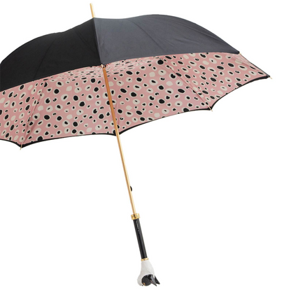 French Bulldog Umbrella – Luxury Rain Umbrella With Enameled Brass Handle