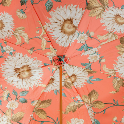 Classic Umbrella – Handmade Italian Ivory Orange Rain Protection with Acetate Handle