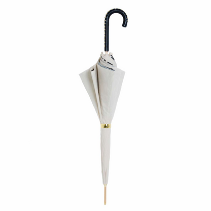 Classic Leather Umbrella – Italian Handmade Designer Rain Protection with Leather Handle