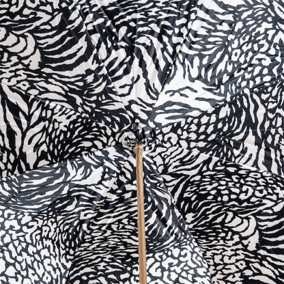 Classic Leather Umbrella – Italian Handmade Designer Rain Protection with Leather Handle