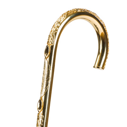 Olive Green Umbrella – Handmade Italian Double Cloth With Jeweled Brass Handle