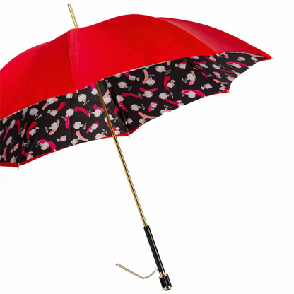 Handmade Italian Umbrella – Double Cloth Canopy | Luxury Rain Umbrella For Women