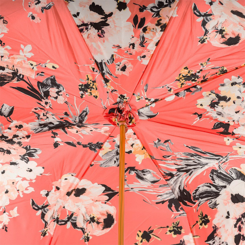 Vintage Umbrella – Flowered Manual Double Cloth Canopy with Swarovski Crystals Handle