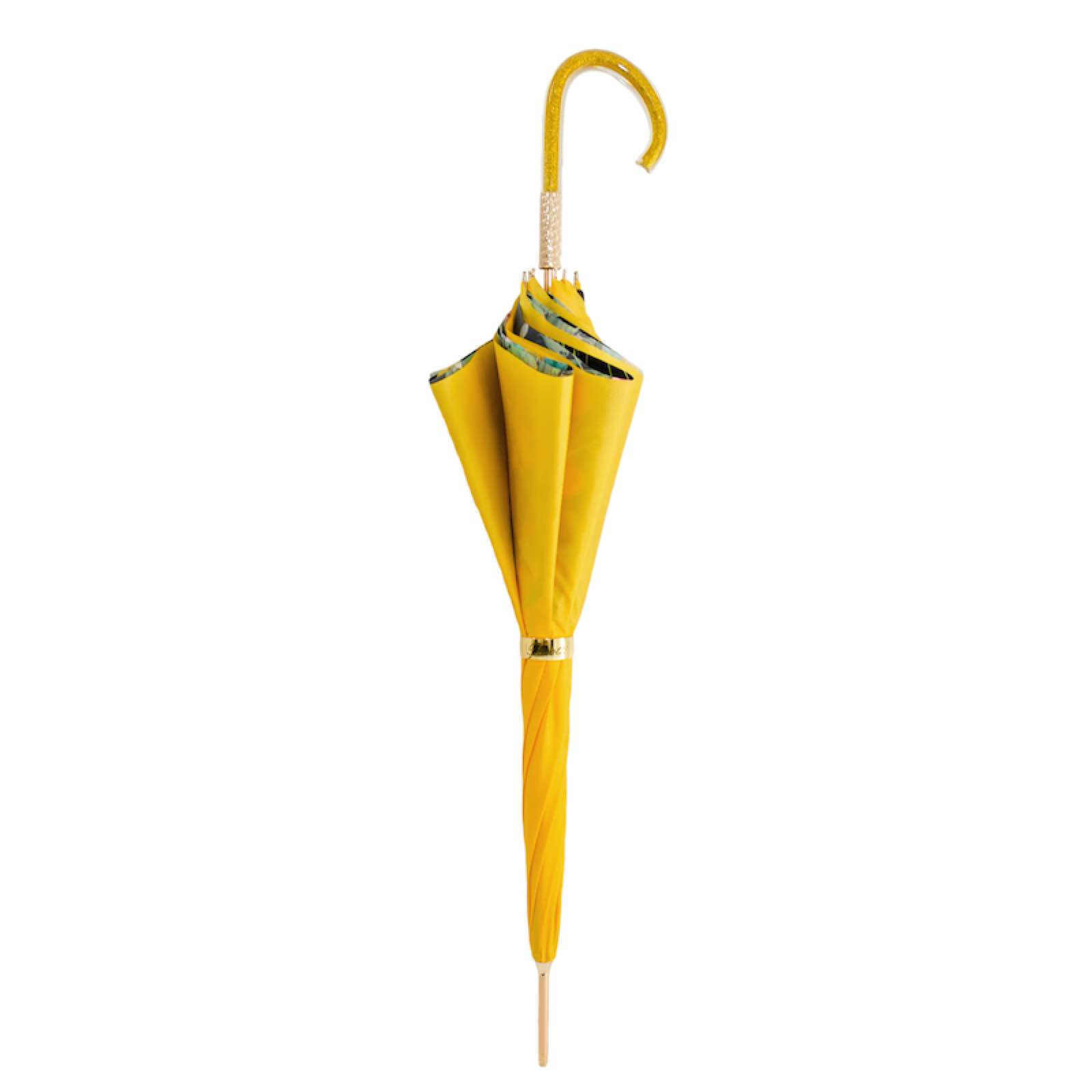 Yellow Canopy Umbrella – Handmade Italian Classic Rain Protection Accessory