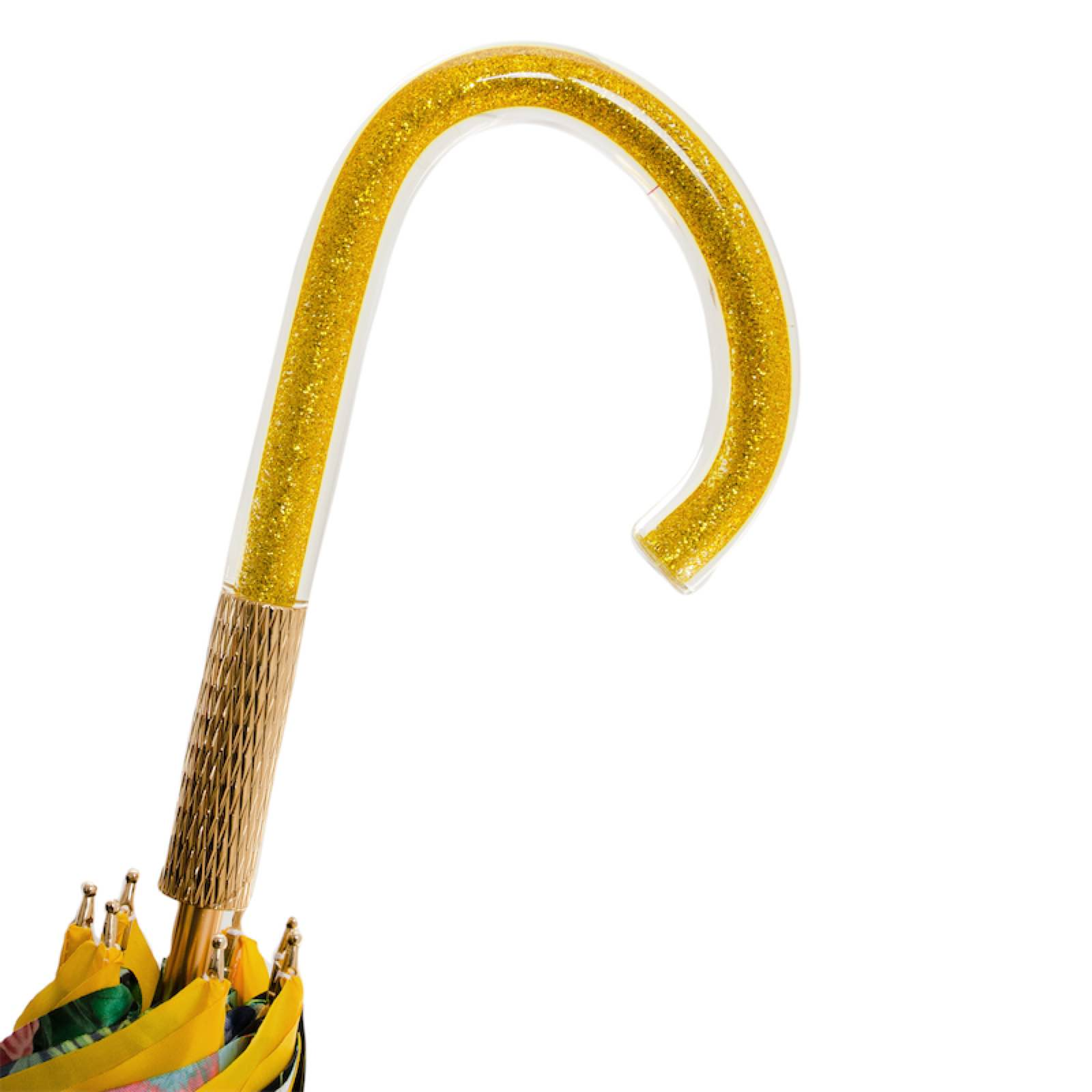 Yellow Canopy Umbrella – Handmade Italian Classic Rain Protection Accessory