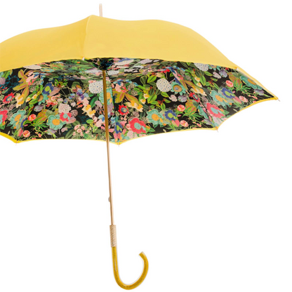 Yellow Canopy Umbrella – Handmade Italian Classic Rain Protection Accessory