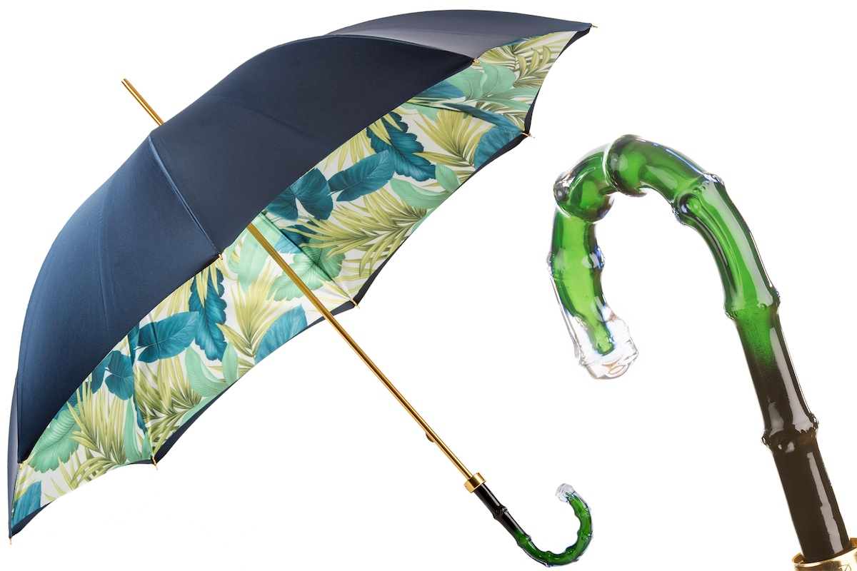 Designer Tropical Umbrella – Handmade Italian Double Cloth Wind Resistant Canopy