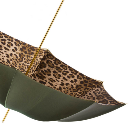 Luxury Lion Umbrella – Leopard Print Canopy | Manual Opening Rain Protection