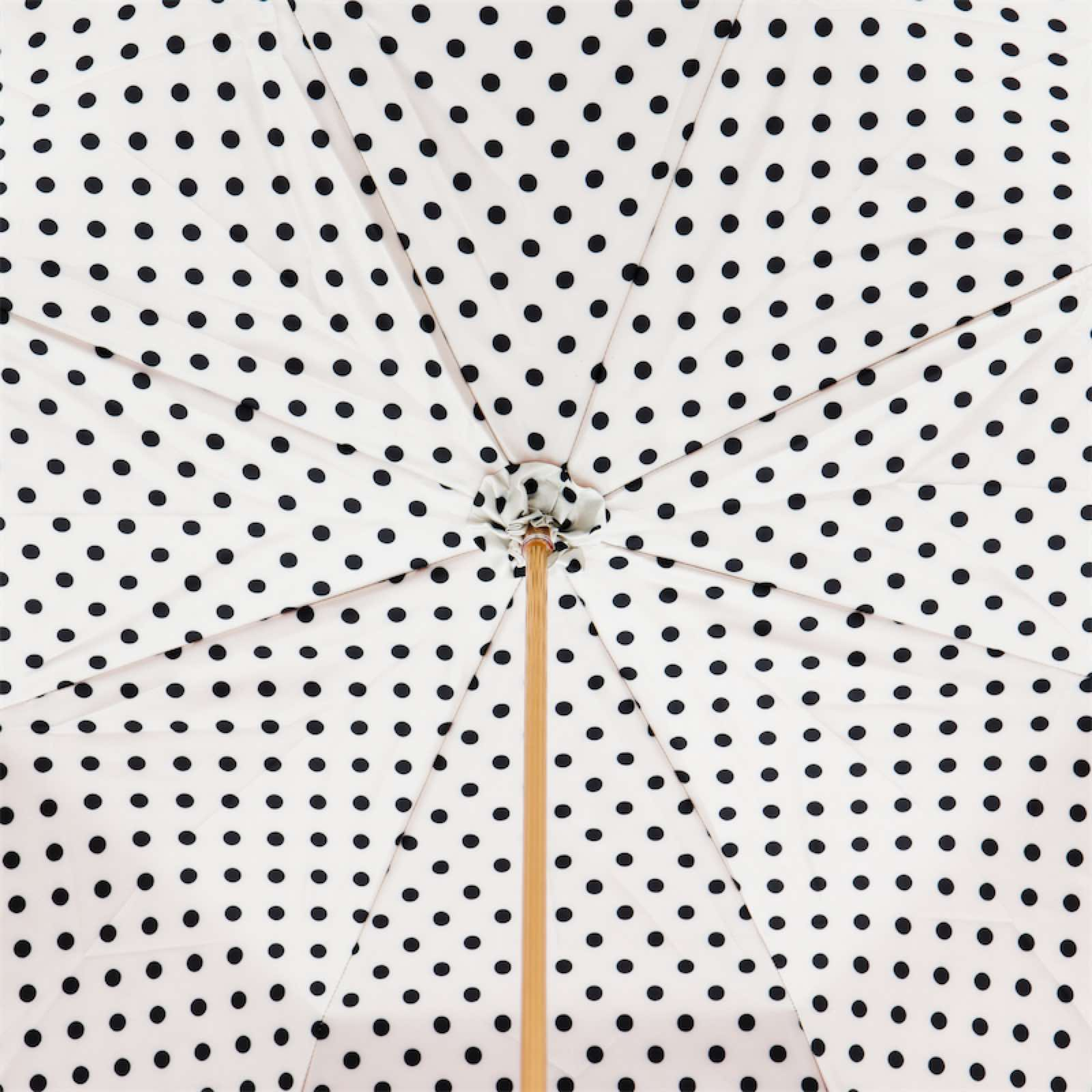 Double Cloth Umbrella – Red Fish Pattern, Enameled Brass Handle, Italian Handmade Rain Gear