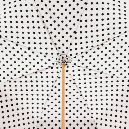 Double Cloth Umbrella – Red Fish Pattern, Enameled Brass Handle, Italian Handmade Rain Gear