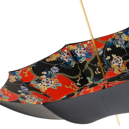 Black Poodle Umbrella – Handmade Italian Rain Umbrella With Enameled Brass Handle