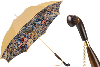 Vintage Umbrella – Handmade Italian Craft, Wooden Handle with Swarovski Crystals