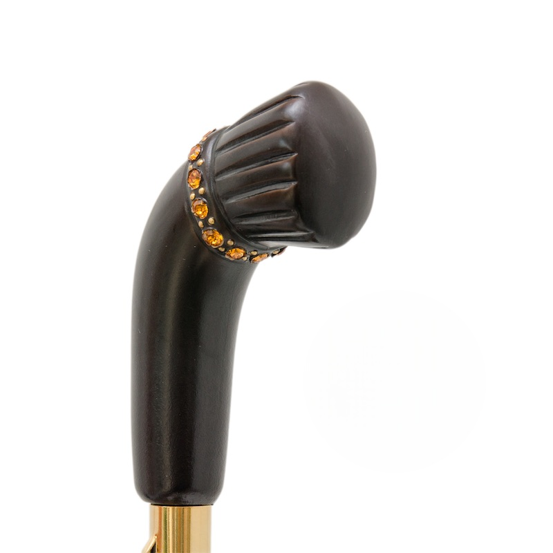 Vintage Umbrella – Handmade Italian Craft, Wooden Handle with Swarovski Crystals