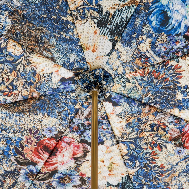 Vintage Umbrella – Handmade Italian Craft, Wooden Handle with Swarovski Crystals