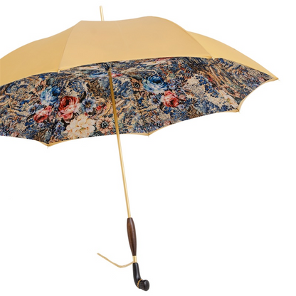 Vintage Umbrella – Handmade Italian Craft, Wooden Handle with Swarovski Crystals