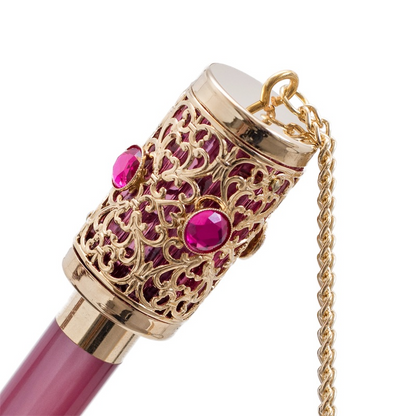 Handcrafted Floral Umbrella – Light Purple Rain Protection Accessory with Jeweled Handle