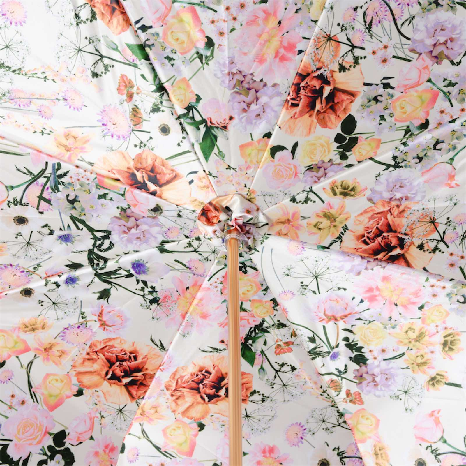 Purple Double Cloth Umbrella – Handmade Italian Luxury Rain Protection With Brass Handle