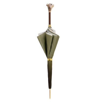 Luxury Squirrel Umbrella – Handmade Italian Rain Umbrella With Enameled Brass Handle