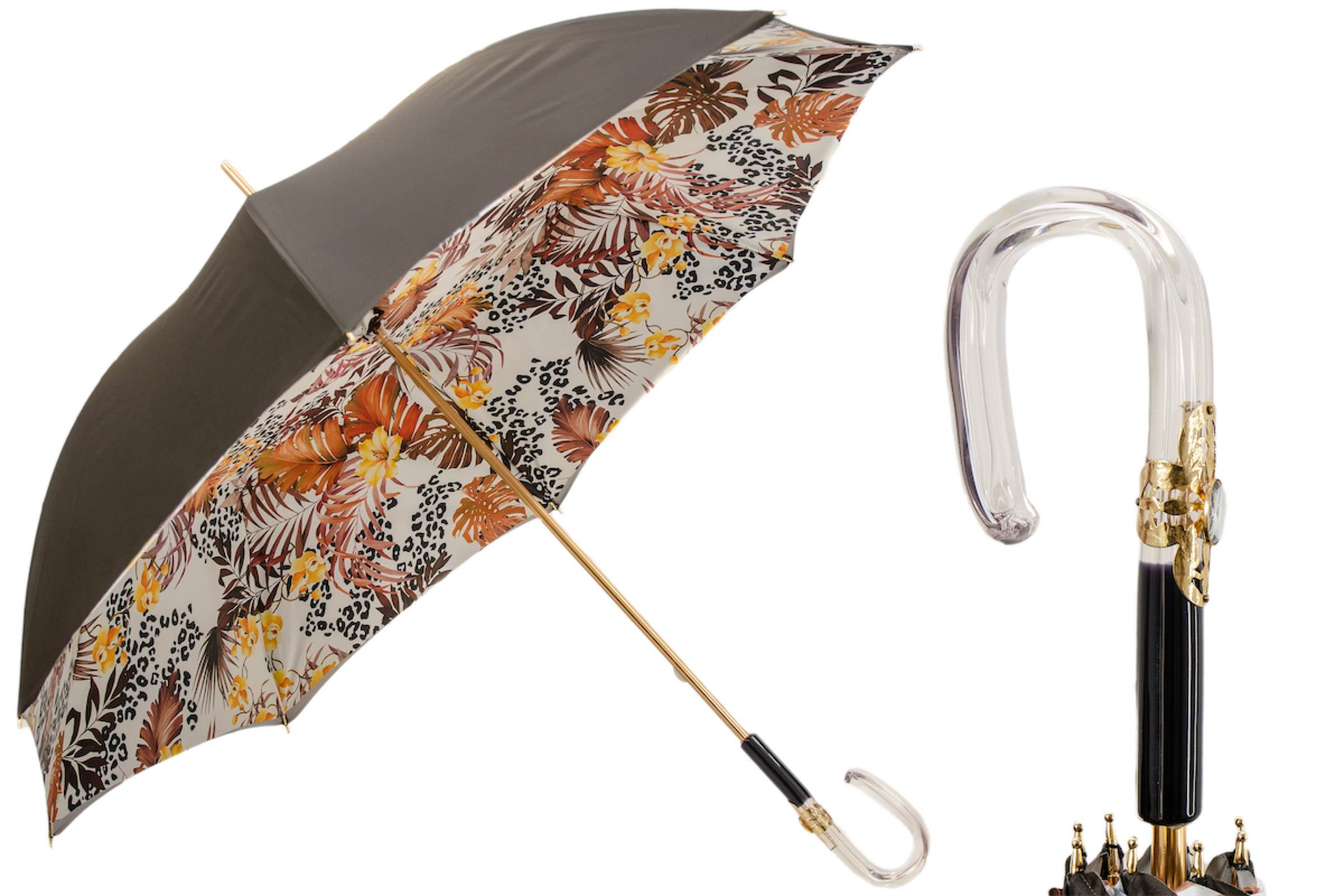Handmade Autumn Umbrella – Italian Rain Umbrella With Acetate Handle & Gift Box