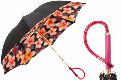 Handcrafted Optical Umbrella – Luxury Floral Rain Umbrella With Polyester Canopy