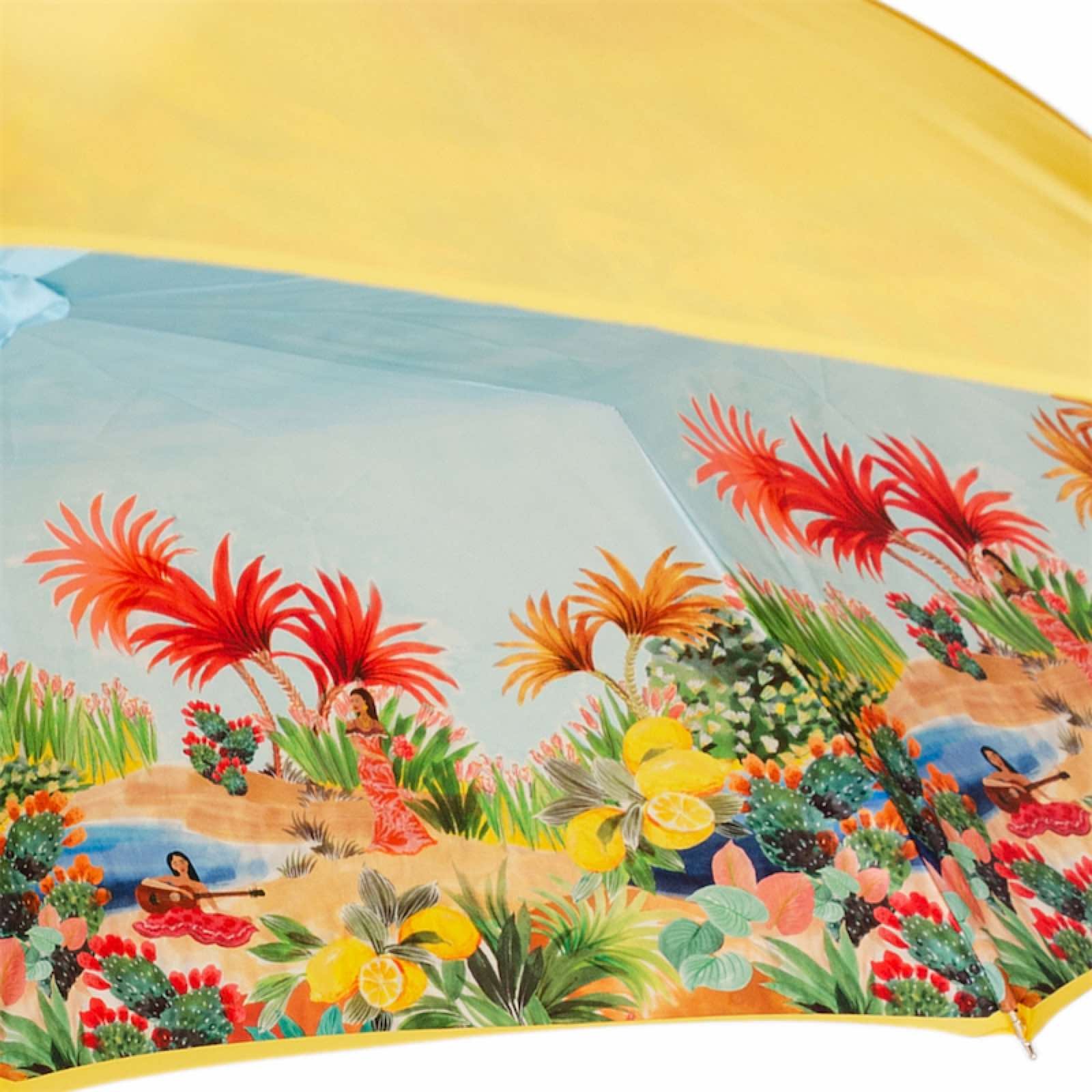 Hawaiian Umbrella – Handmade Italian Rain Umbrella with Jeweled Brass Handle