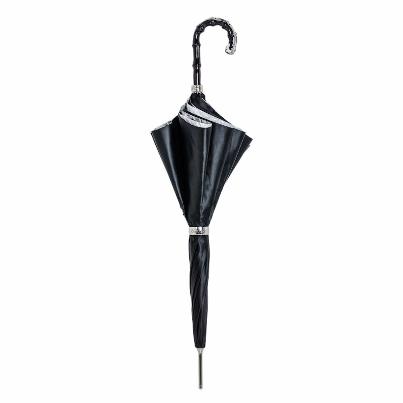 Black Canopy Umbrella – Elegant Designer Rain Umbrella With Acetate Handle