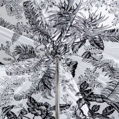 Black Canopy Umbrella – Elegant Designer Rain Umbrella With Acetate Handle