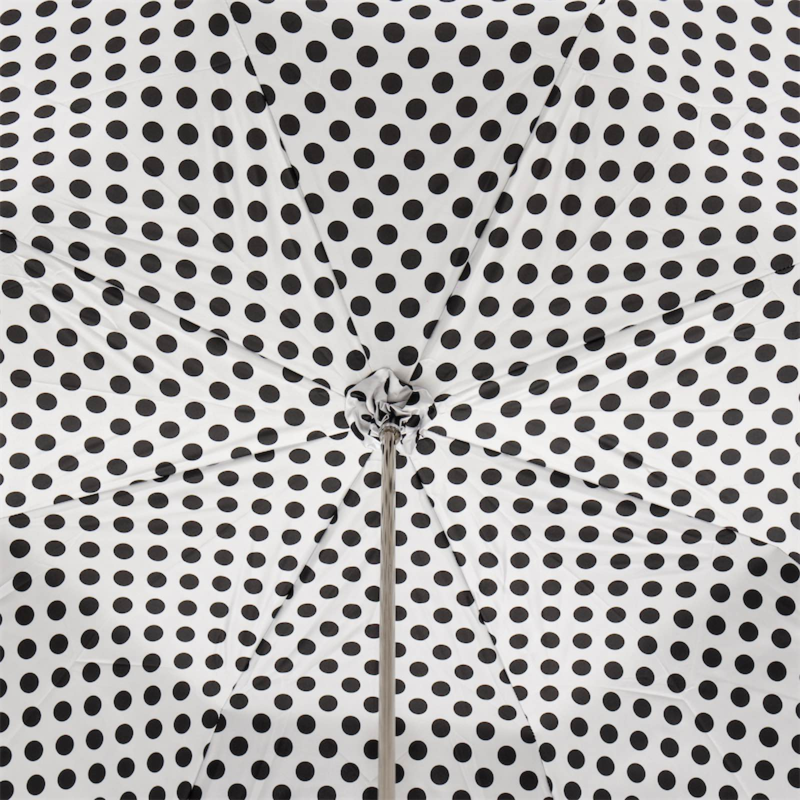 Panda Umbrella – Polka Dot Rain Umbrella with Enameled Brass Handle, Handmade Italian