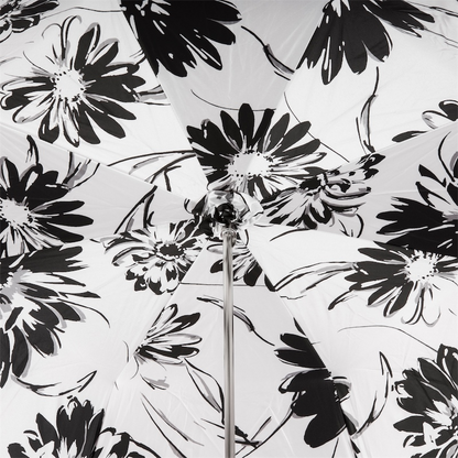 Modern Umbrella | Black Sunflowers Double Cloth Canopy – Handmade Italian Craft