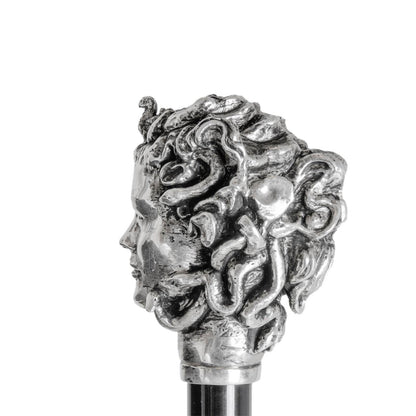 Ilmarchesato Medusa umbrella for women featuring a detailed artistic Medusa design, rain umbrella with elegant style.