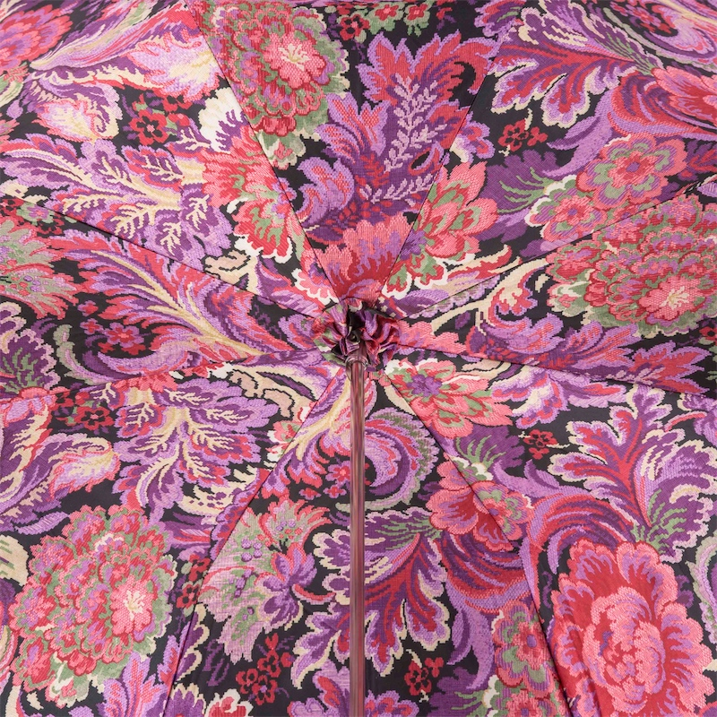 Luxury Red Gem Umbrella – Handmade Italian Fashion Statement With Durable Polyester Canopy