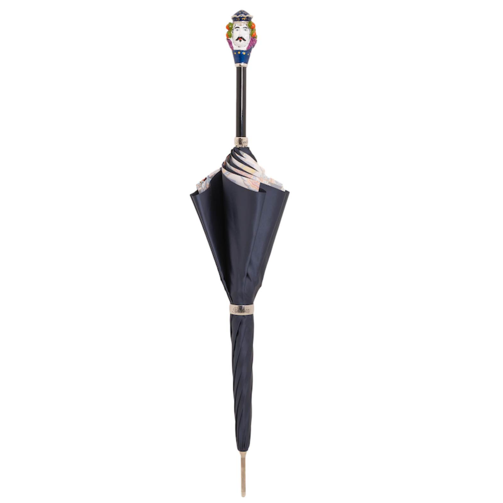 Luxury Manual Umbrella – Sicilian Head Design With Enameled Brass Handle