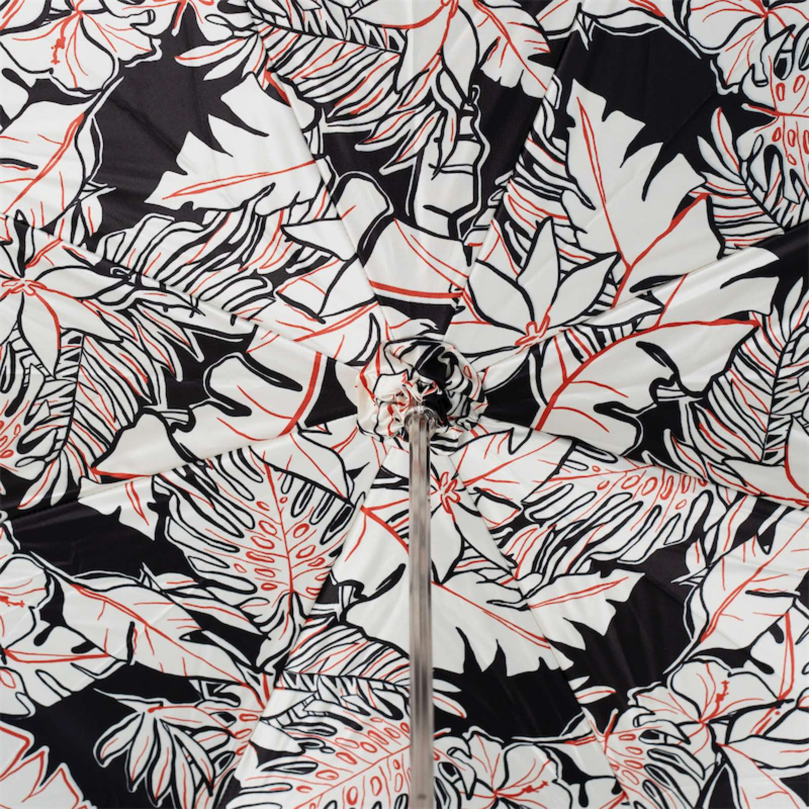 White Leaves Umbrella – Elegant Brass Handle Manual Rain Umbrella for Women