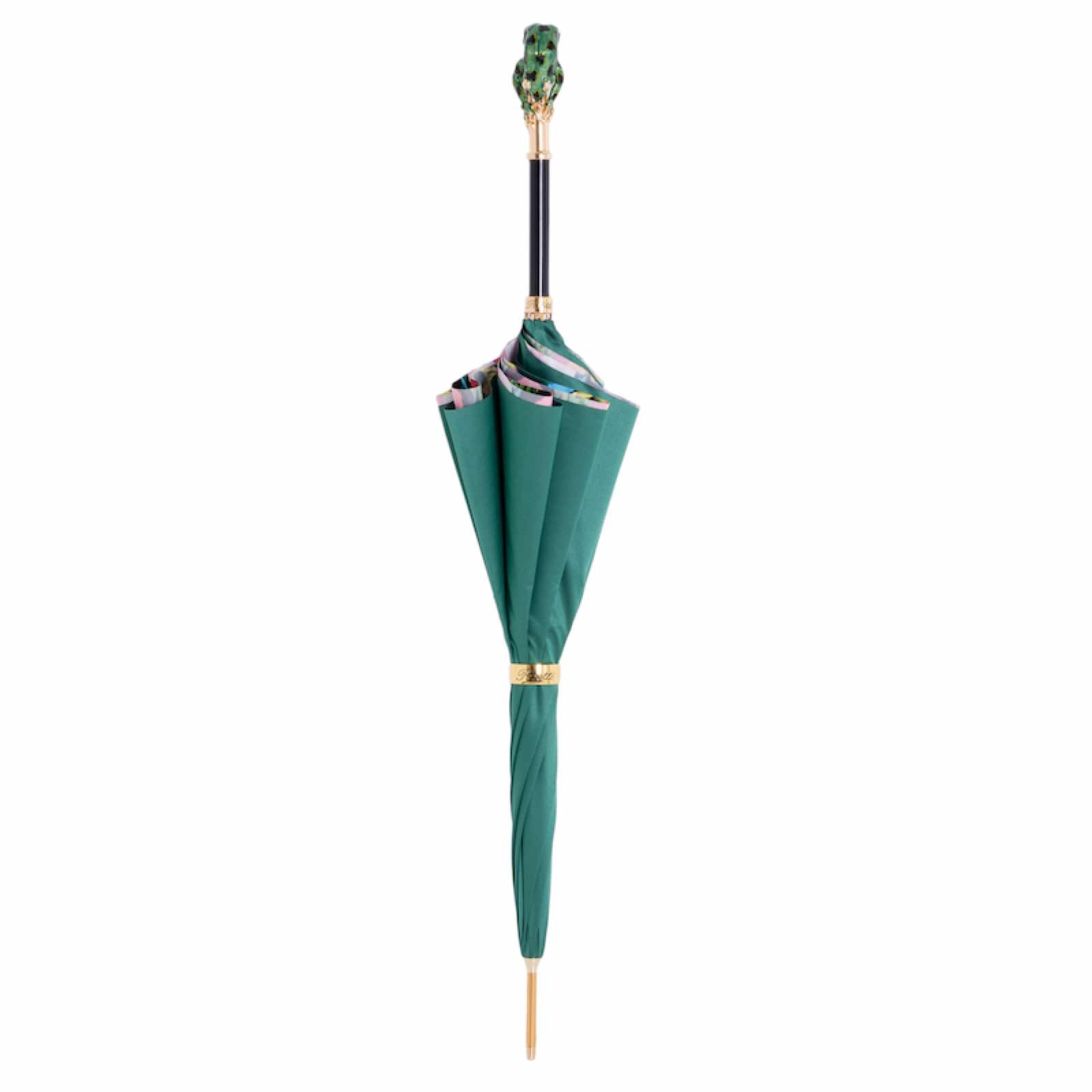Frog Umbrella – Handmade Italian Rain Umbrella with Enameled Brass Handle