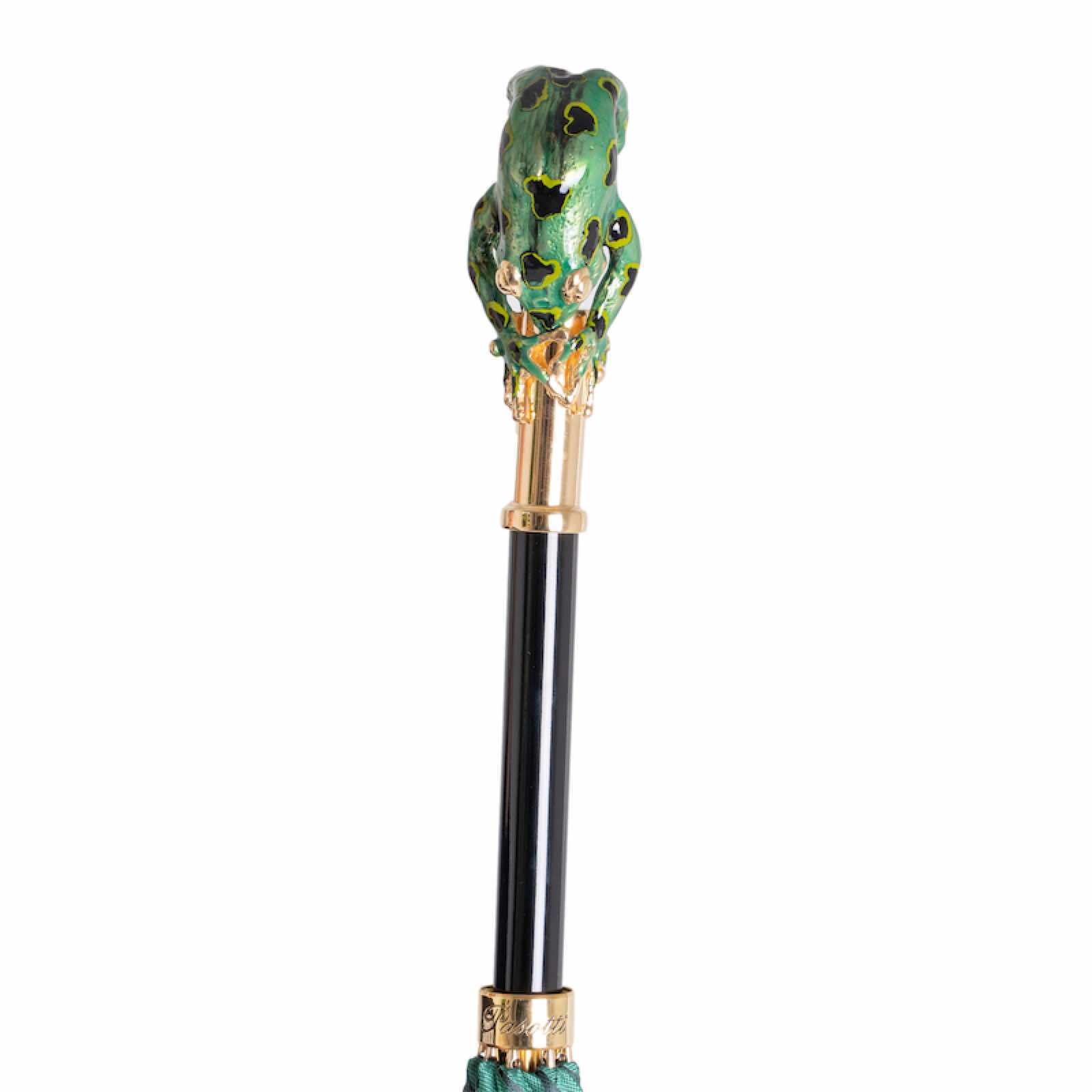 Frog Umbrella – Handmade Italian Rain Umbrella with Enameled Brass Handle