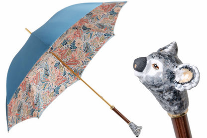 Koala Umbrella – Handmade Italian Rain Umbrella with Enameled Brass Handle