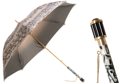 Python Print Umbrella – Handmade Italian Double Cloth Canopy | Manual Opening