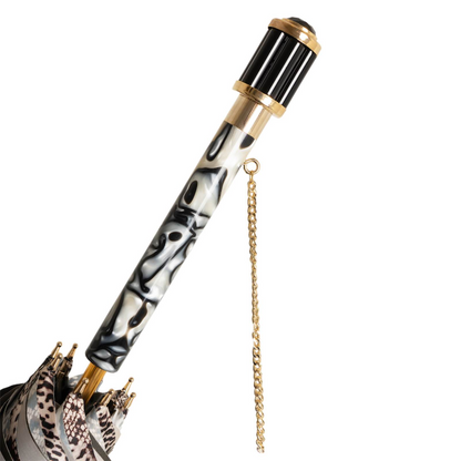 Python Print Umbrella – Handmade Italian Double Cloth Canopy | Manual Opening