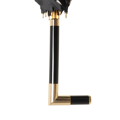 Paris Black Umbrella – Handmade Italian Rain Umbrella with Acetate Handle