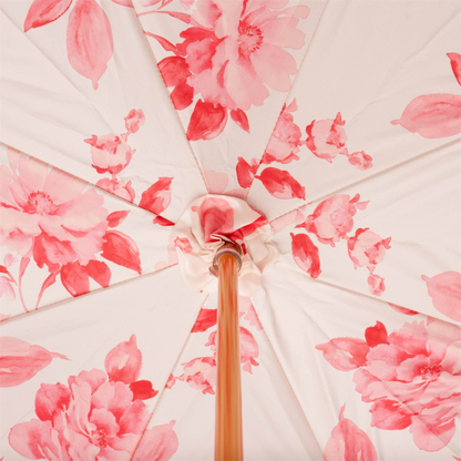 Gold Rose Umbrella – Handmade Italian Luxury With Gilt-Plated Resin Handle