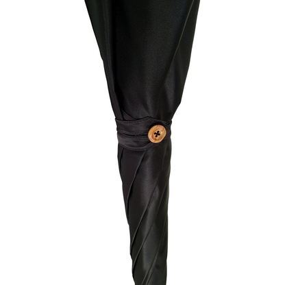 Double Canopy Umbrella – Elegant Men’s Rain Gear with Blue Striped Interior