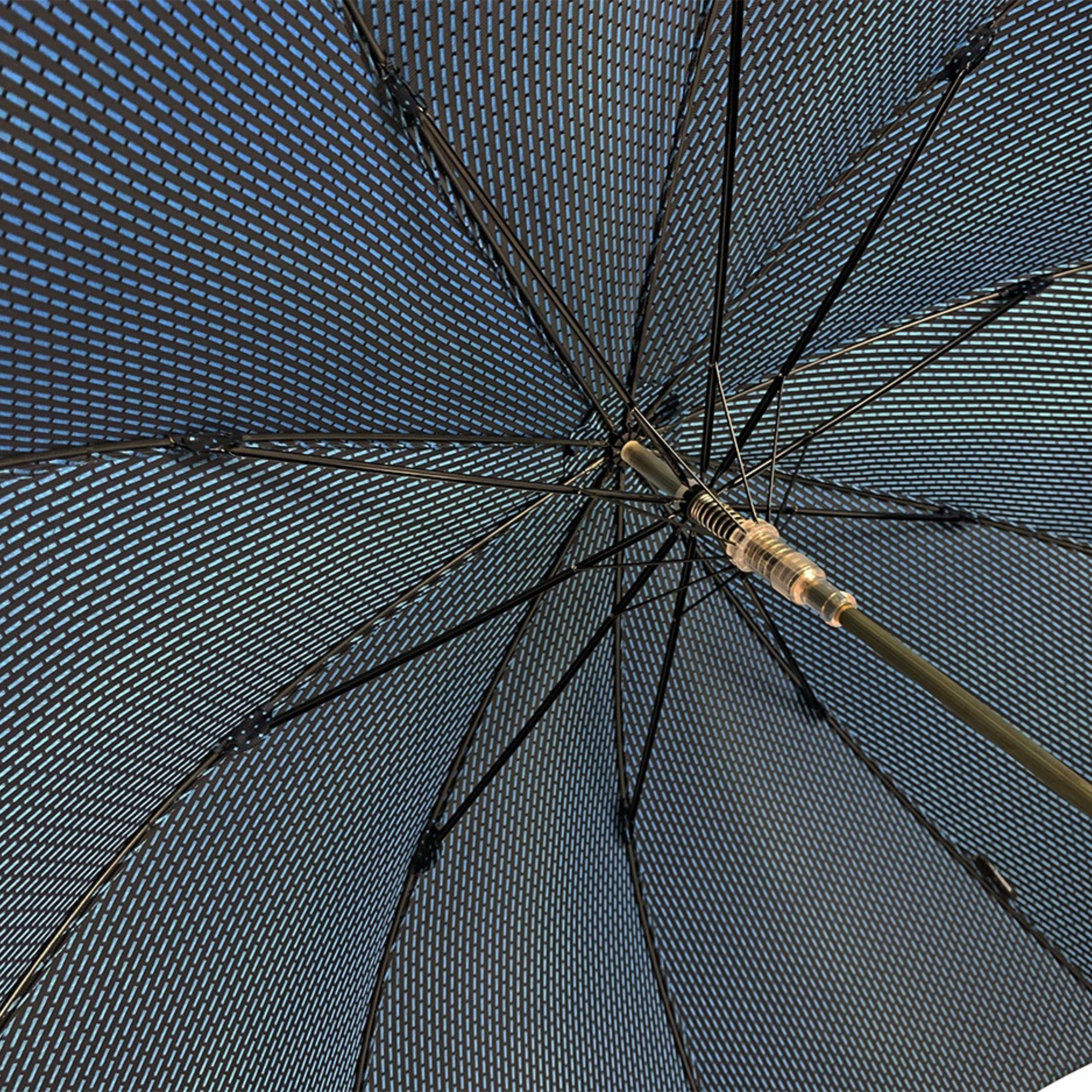 Luxury Jaquard Umbrella – 24K Gold-Plated Hand-Enameled Snake Handle, Fiber Carbon Ribs