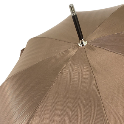 Handcrafted Men's Umbrella – Double Canopy Rain Umbrella with Engraved Wood Handle