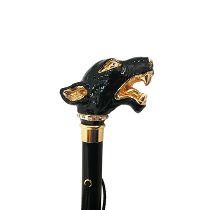 Italian Enamelled Shoehorn – Long Handled Dog Handle with Swarovski Collar