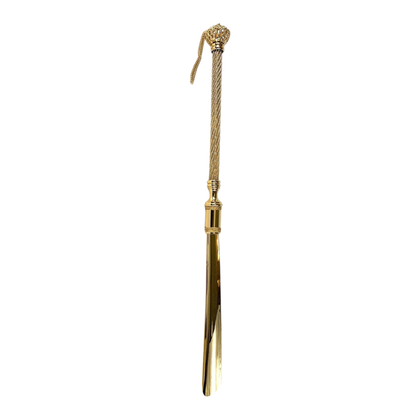 24K Gold Shoehorn – Luxury Long Handled Italian Made with Swarovski Crystals