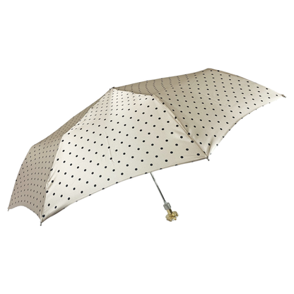 Jewel Folding Umbrella – Luxury Satin Compact Folding Rain Shield with Swarovski Crystals